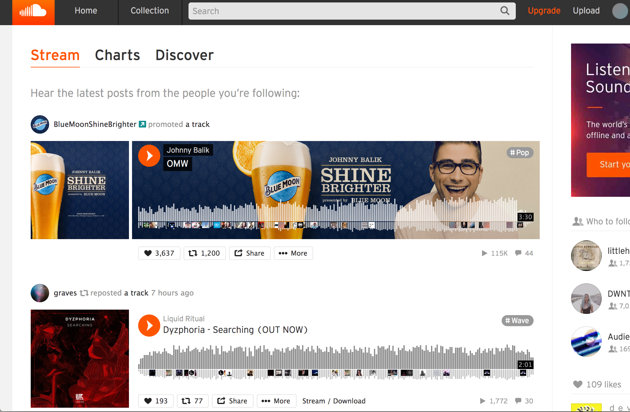 SoundCloud Feed Example